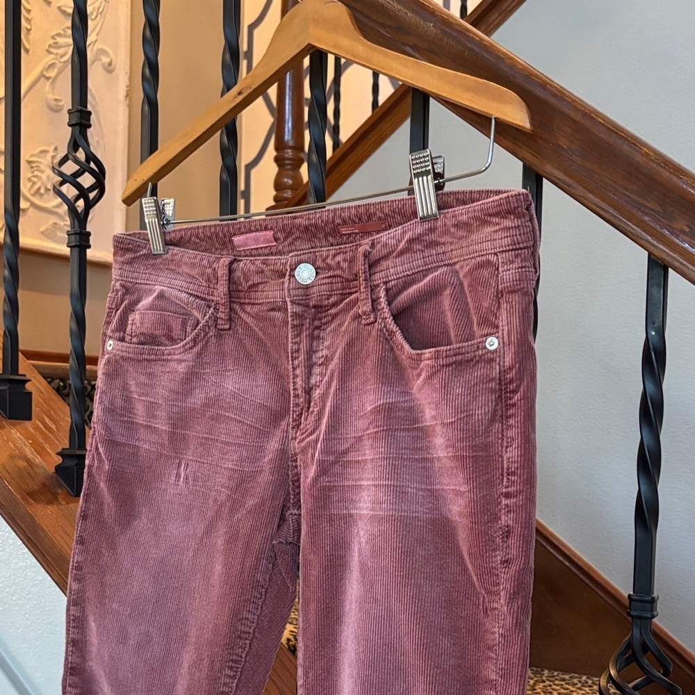 Pilcro Stylish Rasberry Corduroy Slim Boyfriend Crop 🤩 - Picture 4 of 9